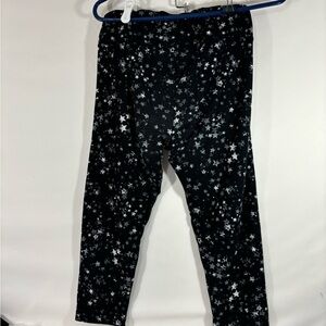 Capri Leggings black with gray and white stars large 11-13